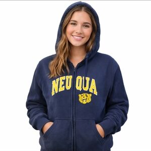 Neuqua Valley High School Wildcats Navy Full Zip Hoodie Unisex School Spirit Nap